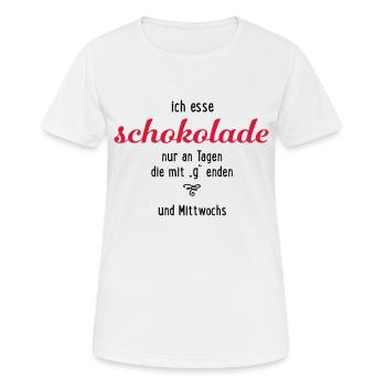 Schokolade - Frauen T-Shirt atmungsaktiv - Weiß - Vorne - AI Model Female 172 dark (172cm)