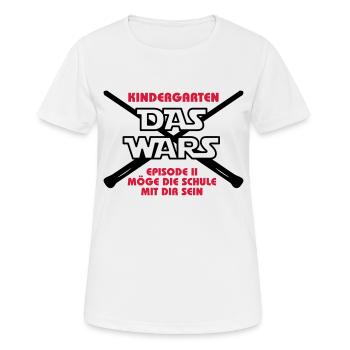 DAS WARS_v2 - Frauen T-Shirt atmungsaktiv - Weiß - Vorne - AI Model Female 172 dark (172cm)