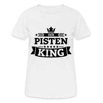 Der Pisten-King - Frauen T-Shirt atmungsaktiv - Weiß - Vorne - AI Model Female 172 dark (172cm)