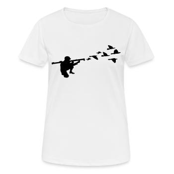 vol libre d'oiseaux bazooka soldat - T-shirt respirant Femme - blanc - Devant - AI Model Female 172 dark (172cm)