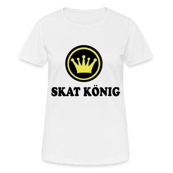 Skat - Frauen T-Shirt atmungsaktiv - Weiß - Vorne - AI Model Female 172 dark (172cm)