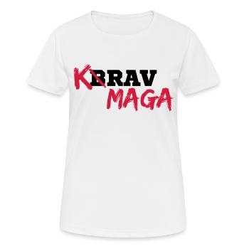 Krav Maga - Frauen T-Shirt atmungsaktiv - Weiß - Vorne - AI Model Female 172 dark (172cm)