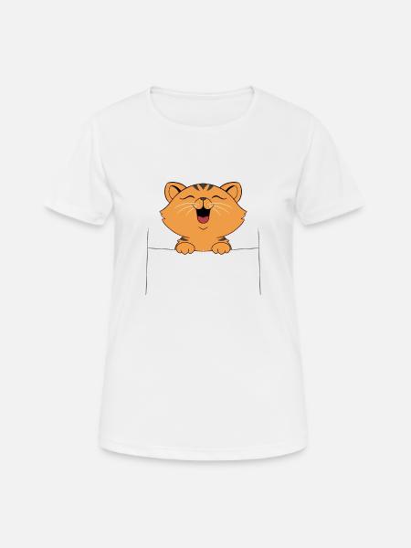 orange kitten - Women's Breathable T-Shirt - white