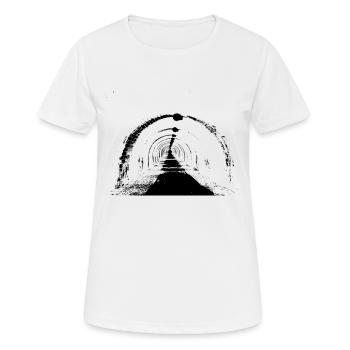 Tunnel-#001 - Frauen T-Shirt atmungsaktiv - Weiß - Vorne - AI Model Female 172 dark (172cm)