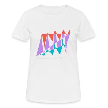 Abstract design Balancing the Races and Valleys - Women's Breathable T-Shirt - white - Front - AI Model Female 172 dark (172cm)