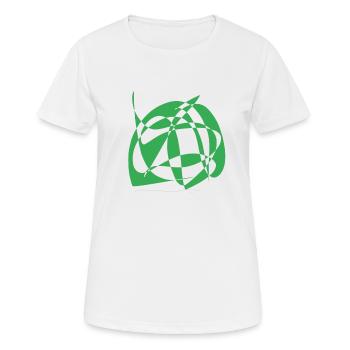 Abstract design Nudeln mit basilikum und Salbei - Frauen T-Shirt atmungsaktiv - Weiß - Vorne - AI Model Female 172 dark (172cm)