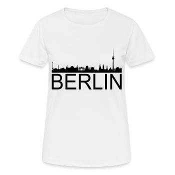 Skyline Berlin - Frauen T-Shirt atmungsaktiv - Weiß - Vorne - AI Model Female 172 dark (172cm)