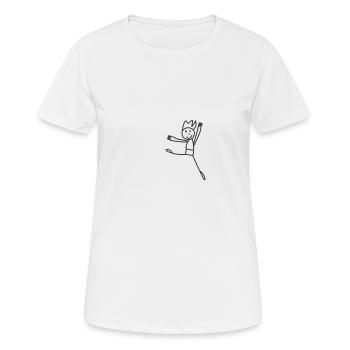Freude - Frauen T-Shirt atmungsaktiv - Weiß - Vorne - AI Model Female 172 dark (172cm)