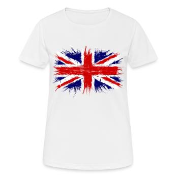 Großbritannien Flagge, Englandfahne, great britain - Frauen T-Shirt atmungsaktiv - Weiß - Vorne - AI Model Female 172 dark (172cm)