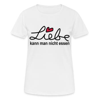 You can not eat love - t-shirt gift - Women's Breathable T-Shirt - white - Front - AI Model Female 172 dark (172cm)