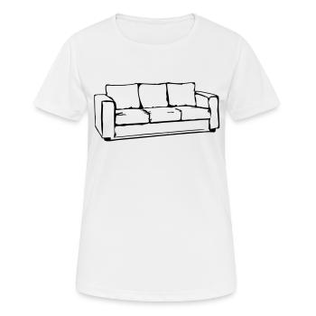 Sofa, couch, ottoman, recliner, sofa, couch, bed, - Women's Breathable T-Shirt - white - Front - AI Model Female 172 dark (172cm)