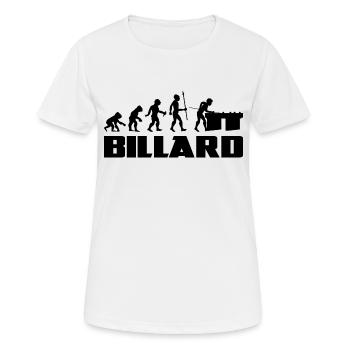 Pool Billiard Billiard Evolution Snooker player - Women's Breathable T-Shirt - white - Front - AI Model Female 172 dark (172cm)