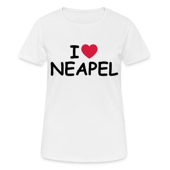 J'aime Naples - T-shirt respirant Femme - blanc - Devant - AI Model Female 172 dark (172cm)