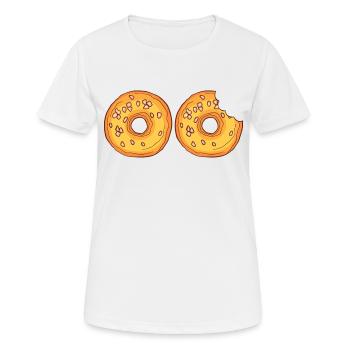 Donuts Confiserie Cookie Törtchen Kuchen Torten - Frauen T-Shirt atmungsaktiv - Weiß - Vorne - AI Model Female 172 dark (172cm)