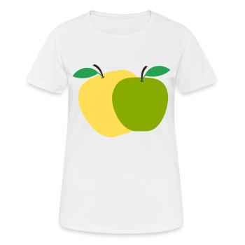 apples - Women's Breathable T-Shirt - white - Front - AI Model Female 172 dark (172cm)