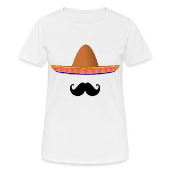 Mexikanischer Sombrero - Frauen T-Shirt atmungsaktiv - Weiß - Vorne - AI Model Female 172 dark (172cm)