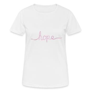 espoir - T-shirt respirant Femme - blanc - Devant - AI Model Female 172 dark (172cm)