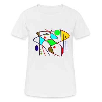 Modern - Frauen T-Shirt atmungsaktiv - Weiß - Vorne - AI Model Female 172 dark (172cm)