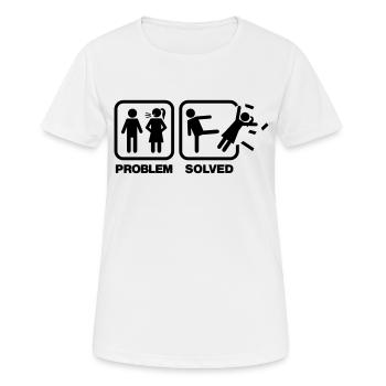 problem solved - T-shirt respirant Femme - blanc - Devant - AI Model Female 172 dark (172cm)