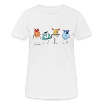 Shadoks pump - Women's Breathable T-Shirt - white - Front - AI Model Female 172 dark (172cm)