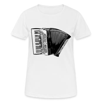 accordion - Women's Breathable T-Shirt - white - Front - AI Model Female 172 dark (172cm)