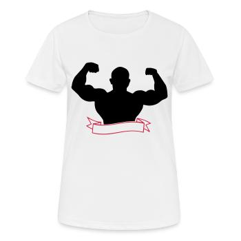 Bodybuilder - T-shirt respirant Femme - blanc - Devant - AI Model Female 172 dark (172cm)