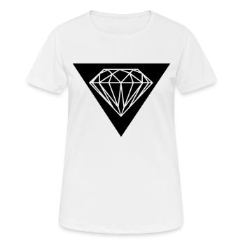 diamant - Frauen T-Shirt atmungsaktiv - Weiß - Vorne - AI Model Female 172 dark (172cm)
