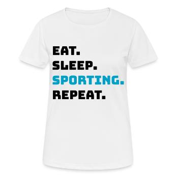 Sportif - T-shirt respirant Femme - blanc - Devant - AI Model Female 172 dark (172cm)