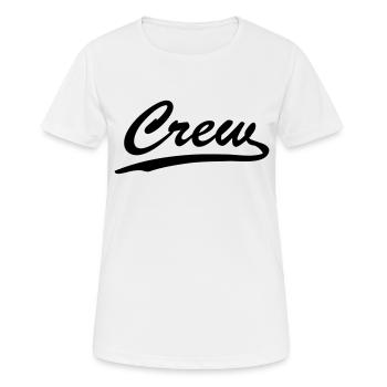 crew - Frauen T-Shirt atmungsaktiv - Weiß - Vorne - AI Model Female 172 dark (172cm)