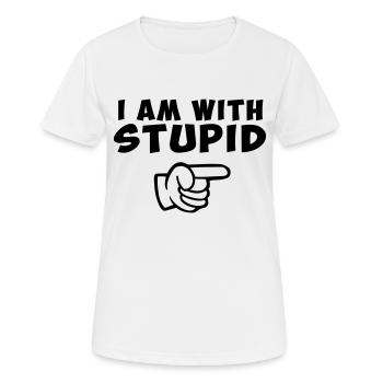 citation humour fun amitié couple - T-shirt respirant Femme - blanc - Devant - AI Model Female 172 dark (172cm)