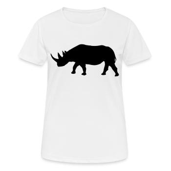 nashorn- rhino - Frauen T-Shirt atmungsaktiv - Weiß - Vorne - AI Model Female 172 dark (172cm)