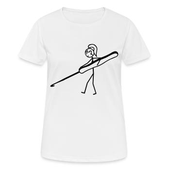 Häkeln - Frauen T-Shirt atmungsaktiv - Weiß - Vorne - AI Model Female 172 dark (172cm)