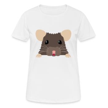 Joli rat raté - T-shirt respirant Femme - blanc - Devant - AI Model Female 172 dark (172cm)