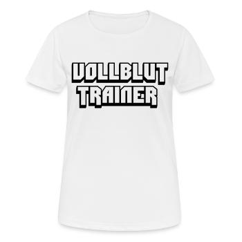 vollblut trainer - Frauen T-Shirt atmungsaktiv - Weiß - Vorne - AI Model Female 172 dark (172cm)