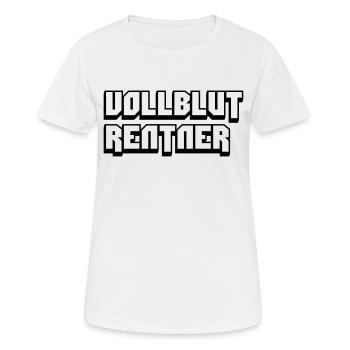 vollblut rentner - Frauen T-Shirt atmungsaktiv - Weiß - Vorne - AI Model Female 172 dark (172cm)