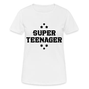 adolescent / enfant / ado / adolescente - T-shirt respirant Femme - blanc - Devant - AI Model Female 172 dark (172cm)