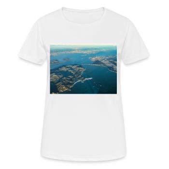Le Golden Gate Bridge de San Francisco - T-shirt respirant Femme - blanc - Devant - AI Model Female 172 dark (172cm)