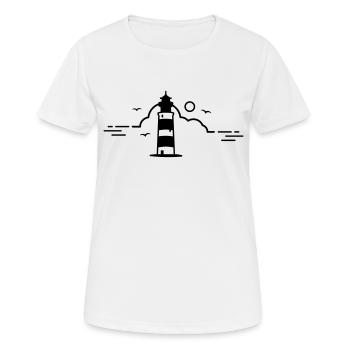 phare - T-shirt respirant Femme - blanc - Devant - AI Model Female 172 dark (172cm)