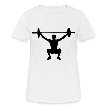 Lifting Weights - Frauen T-Shirt atmungsaktiv - Weiß - Vorne - AI Model Female 172 dark (172cm)
