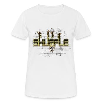 Shuffle Wall - Dance - Music - Dancer - DJ - Women's Breathable T-Shirt - white - Front - AI Model Female 172 dark (172cm)