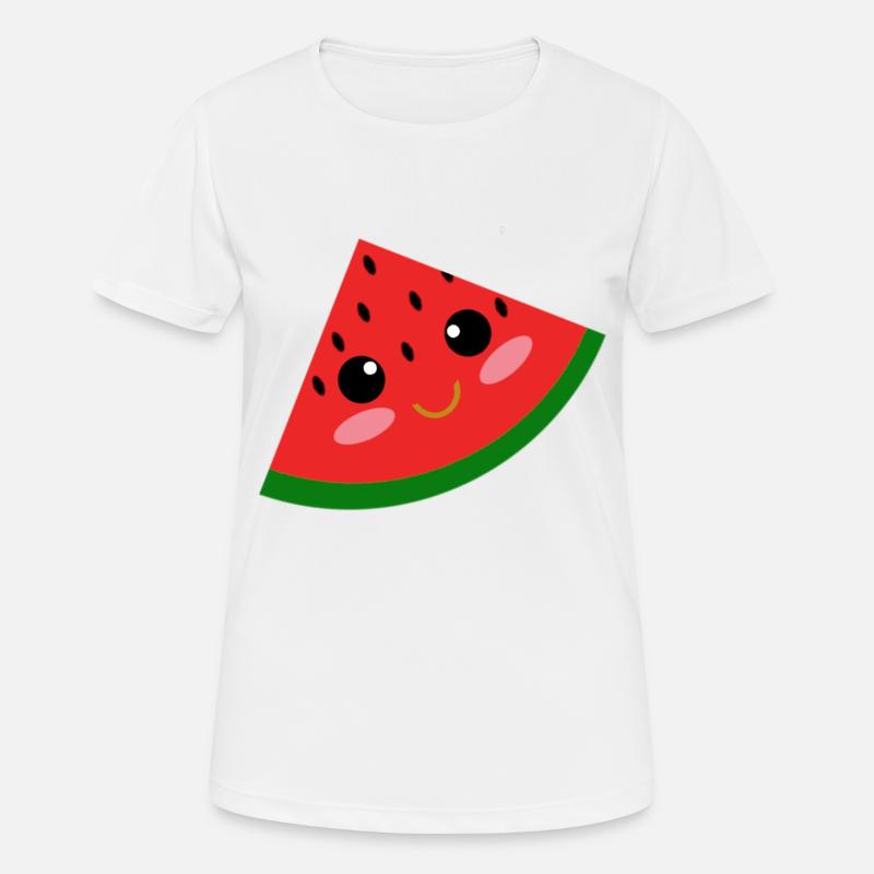 Pastèque joyeux - T-shirt respirant Femme - blanc