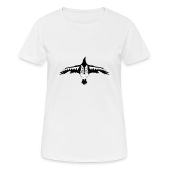 Geist - Frauen T-Shirt atmungsaktiv - Weiß - Vorne - AI Model Female 172 dark (172cm)