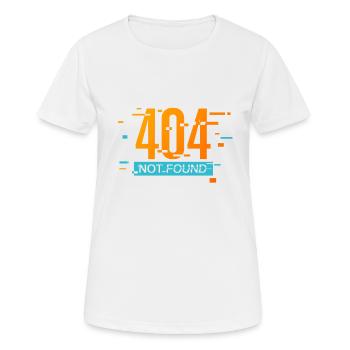 ERROR 404 - Women's Breathable T-Shirt - white - Front - AI Model Female 172 dark (172cm)