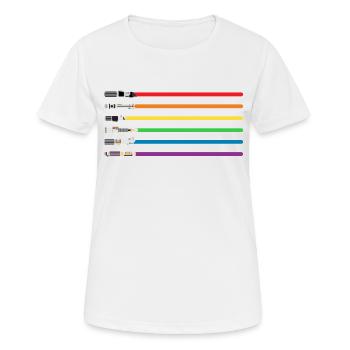 Rainbowlights mais - T-shirt respirant Femme - blanc - Devant - AI Model Female 172 dark (172cm)