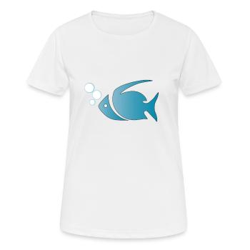 Fish, aquarium, aquarium hobby - Women's Breathable T-Shirt - white - Front - AI Model Female 172 dark (172cm)