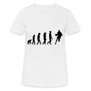Basketball evolution - Women's Breathable T-Shirt - white - Front - AI Model Female 172 dark (172cm)