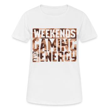 Weekend and Gaming - Women's Breathable T-Shirt - white - Front - AI Model Female 172 dark (172cm)