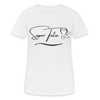 Super Tatie Idée Cadeau Super Tata - T-shirt respirant Femme - blanc - Devant - AI Model Female 172 dark (172cm)
