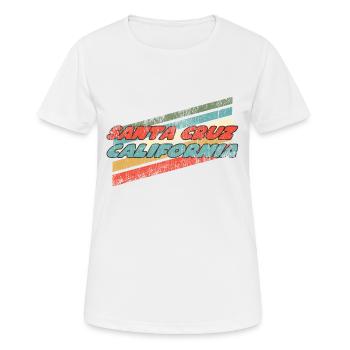 Santa Cruz Retro - Frauen T-Shirt atmungsaktiv - Weiß - Vorne - AI Model Female 172 dark (172cm)