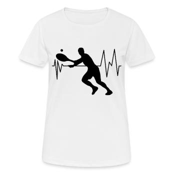 Tennisspieler - Frauen T-Shirt atmungsaktiv - Weiß - Vorne - AI Model Female 172 dark (172cm)